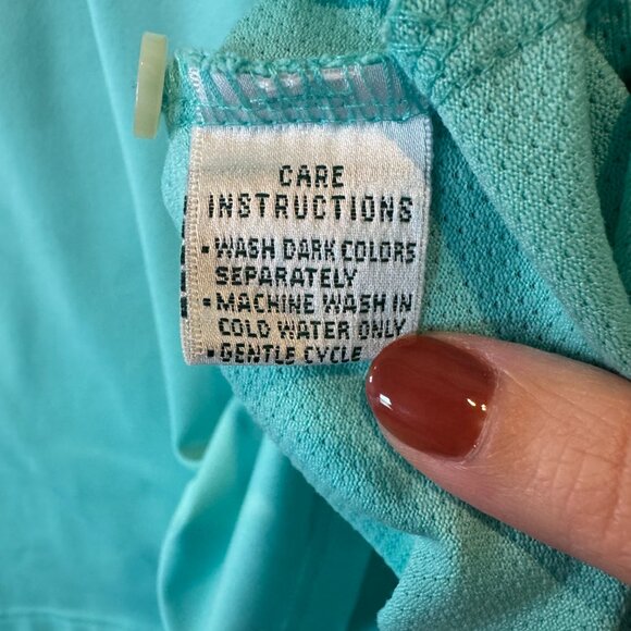 Masters Tech Aqua Blue Golf Polo Shirt Men’s Large Augusta National Logo - Picture 5 of 9